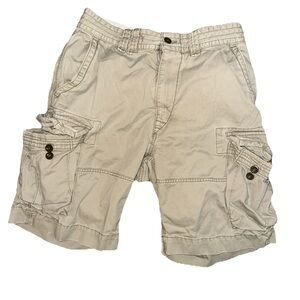 Polo Ralph Lauren Khaki Tan Brown Cargo Shorts Men Size 31 Pockets